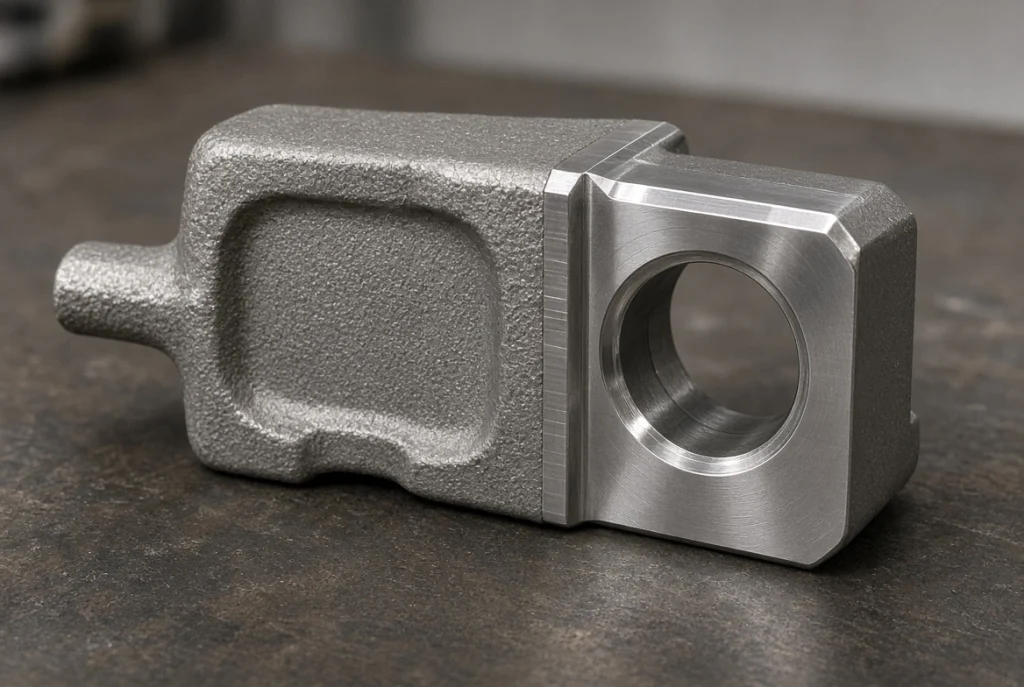 As-cast stainless steel investment casting compared with CNC-finished surfaces