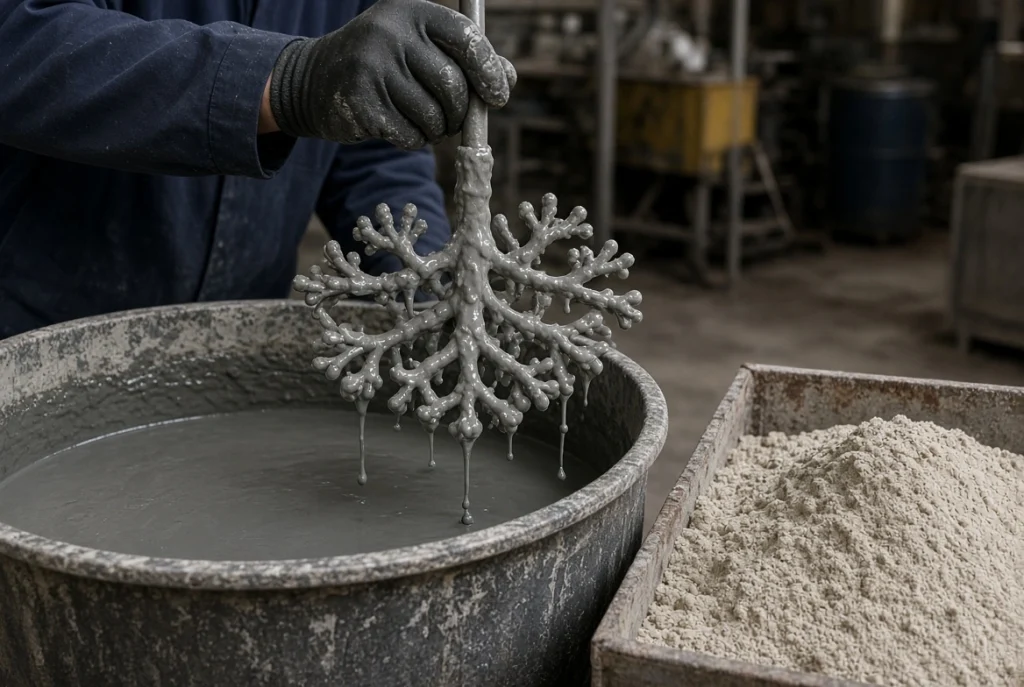 Ceramic shell building for stainless steel lost-wax casting