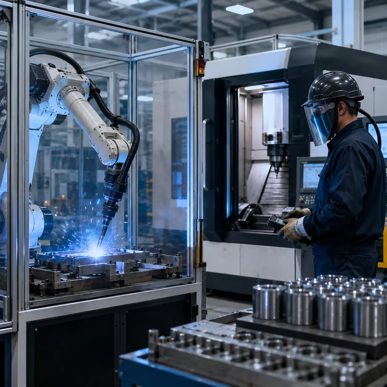 Precision welding and CNC machining integration