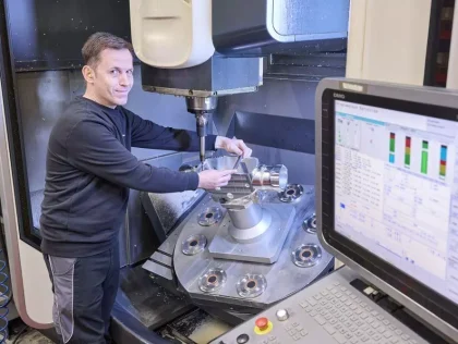 5-axis CNC machining allows the cutting tool to approach complex components from multiple directions, improving machining flexibility for precision parts.