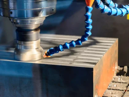 CNC Milling Machine Performing Face Milling