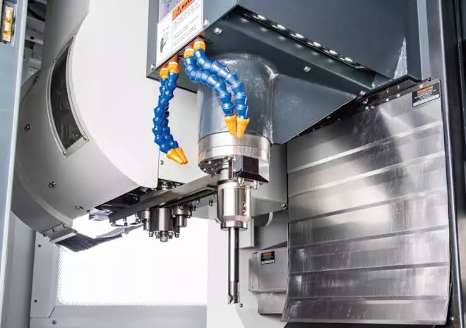 Vertical CNC machining center milling metal parts