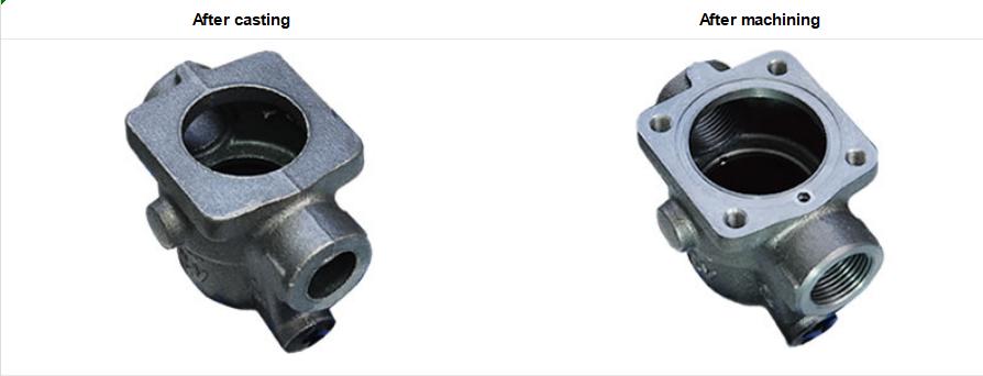 Machining allowance on investment cast parts before CNC machining finishing