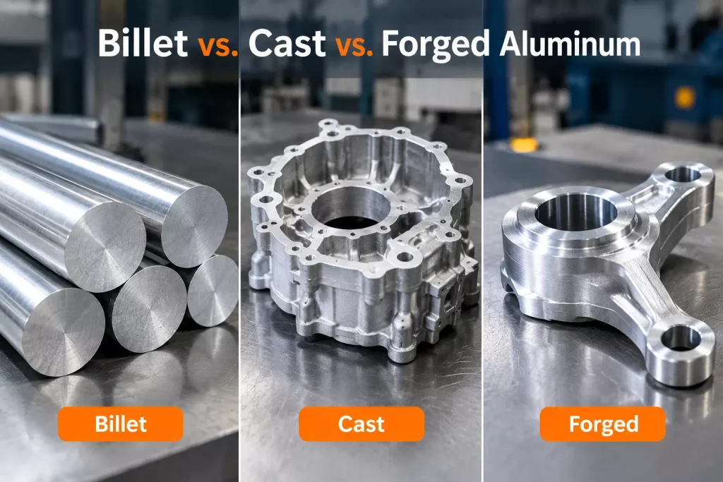 Billet vs. Cast vs. Forged Aluminum
