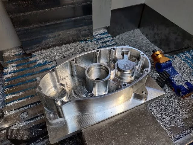 Machining a billet Zundapp engine block part