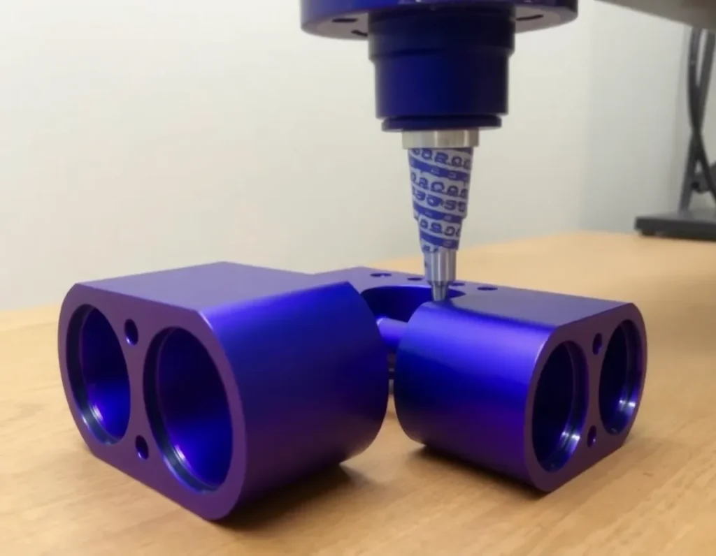 Powder coated CNC machined components and metal parts